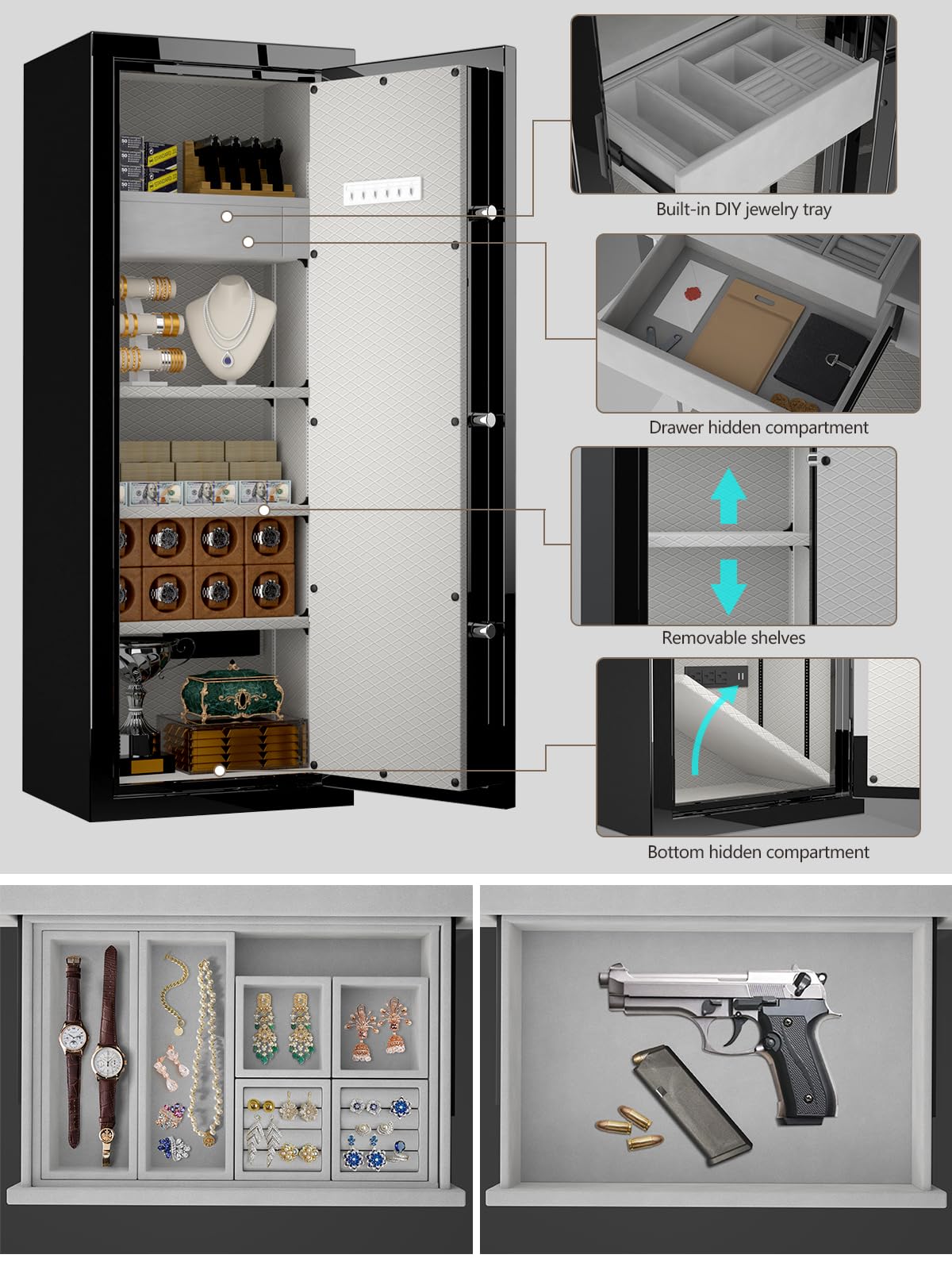 TIGERKING Large Fireproof Safe with Digital Lock, 13.12 cu.ft Heavy Duty Large Safe for Home Business Office