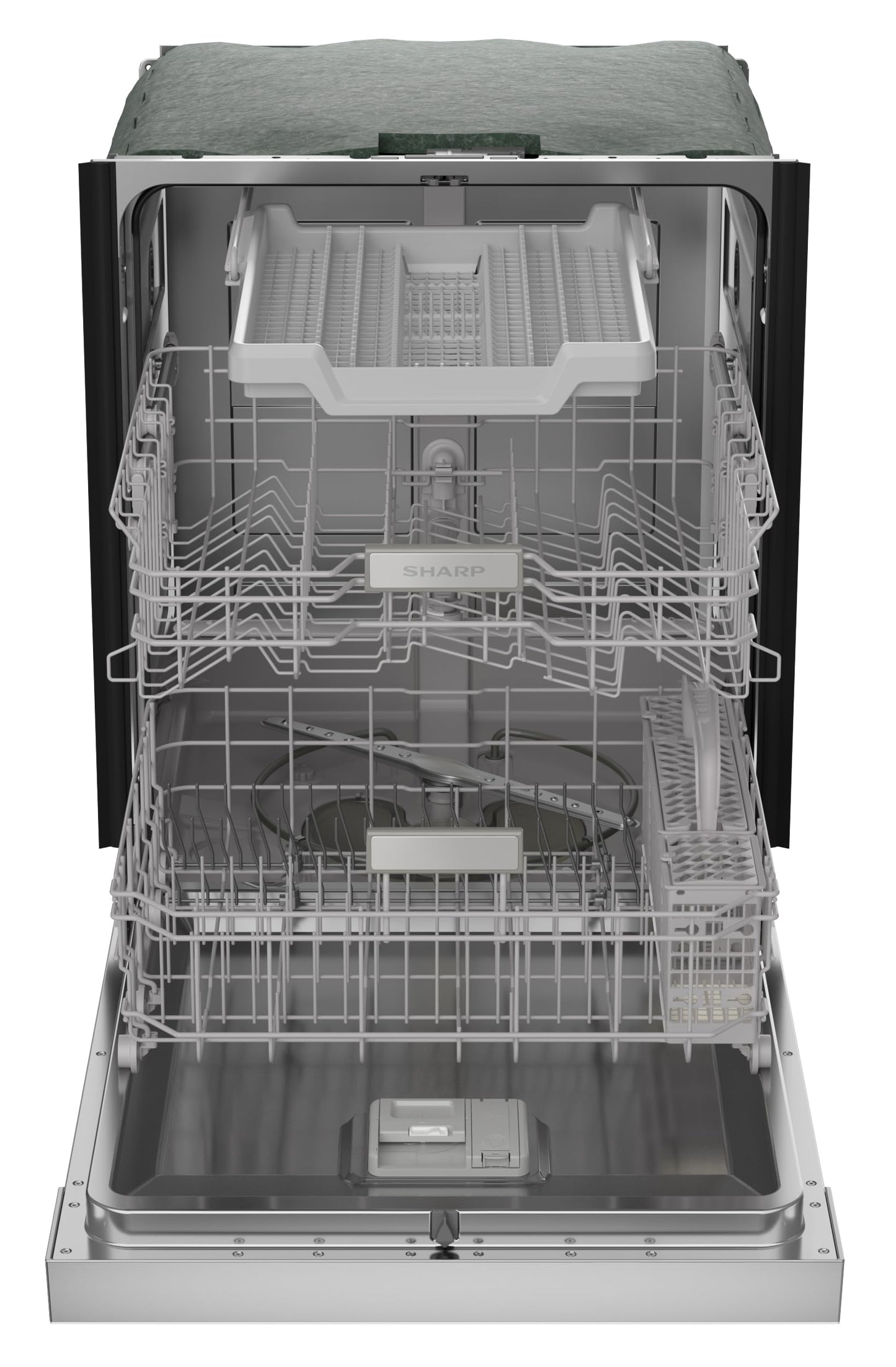 Sharp SDW6506JS 24-inch Stainless Steel Dishwasher, 49 dB, Third Rack, 12 Place Settings, Front Touch Controls