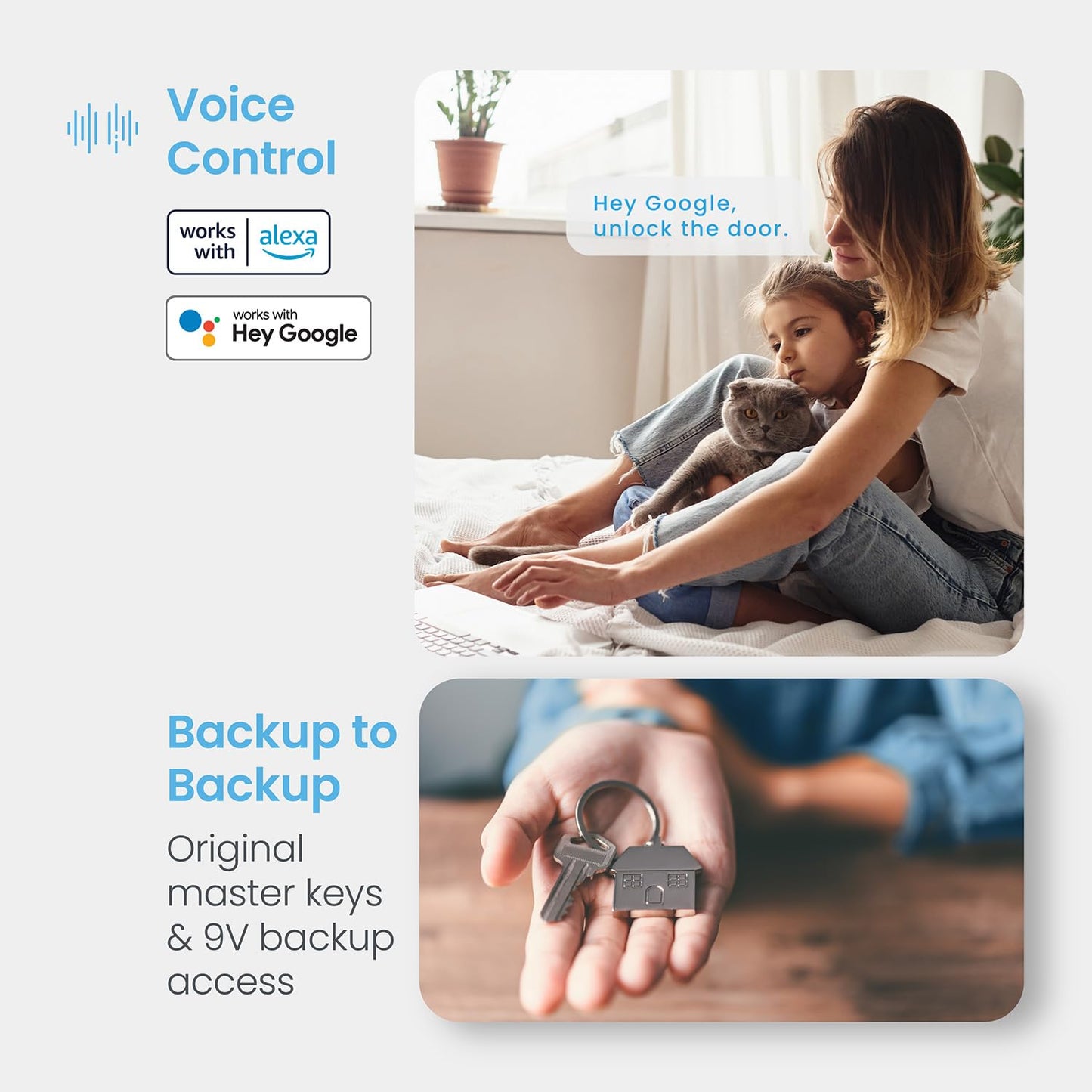 Lockly Secure Pro Smart Deadbolt Lock — Fingerprint Keyless Entry, PIN Genie® Patented Keypad, up to 99 Fingerprints, up to 33 Access Codes, Wi-Fi Hub Included, ANSI Grade 1, Alexa & Google Compatible