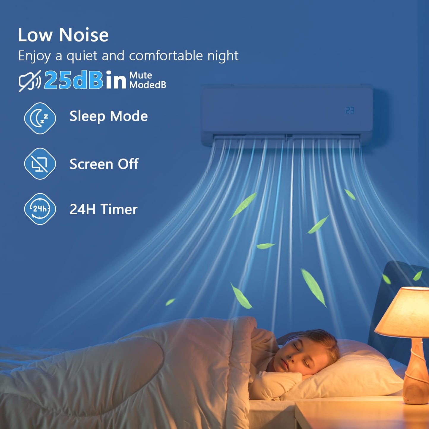 12000 BTU Mini Split Air Conditioner Heat Pump 115V with Installation Kit - 22 SEER2 Ductless Inverter AC Unit, Wi-Fi Smart Control, Quiet, Cools and Heats 750 Sq.Ft