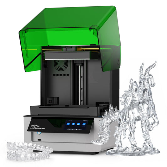Uniformation GK3 Pro Resin 3D Printer 16K High-Transparency LCD 385nm COB Light Source, High Detail Resin Printer Smart Auto Heating, APP Easy Printing, Auto-Feed, 8.3x4.7x9.5inches Large Build Volume