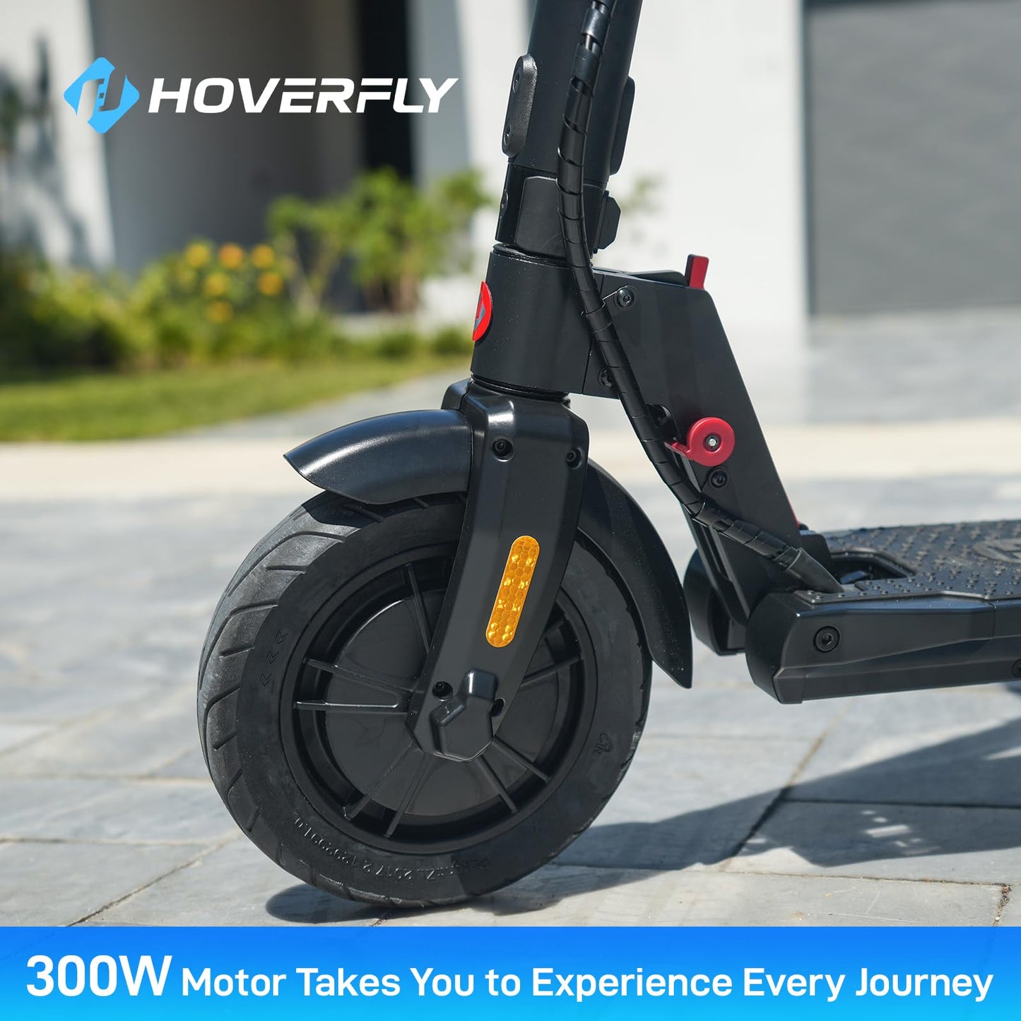 Hoverfly GXL MAX Electric Scooter for Adults, Anti-Flat 10'' Tire,Max 18 Mile Range, 15.5Mph Top Speed Powered by 300W Motor,Foldable Commuting EScooter with EABS Disc Brake Big LED Digital Display