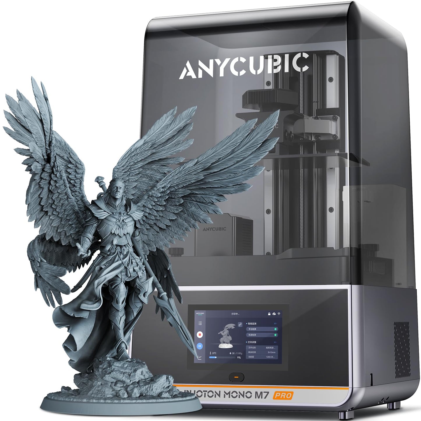 ANYCUBIC Photon Mono M7 PRO 14K Resin 3D Printer, 170mm/h Fast Printing, 10.1'' Mono LCD with COB LighTurbo 3.0 Source, Dynamic Heating Function, Build Volume 8.77''x4.96''x9.05''