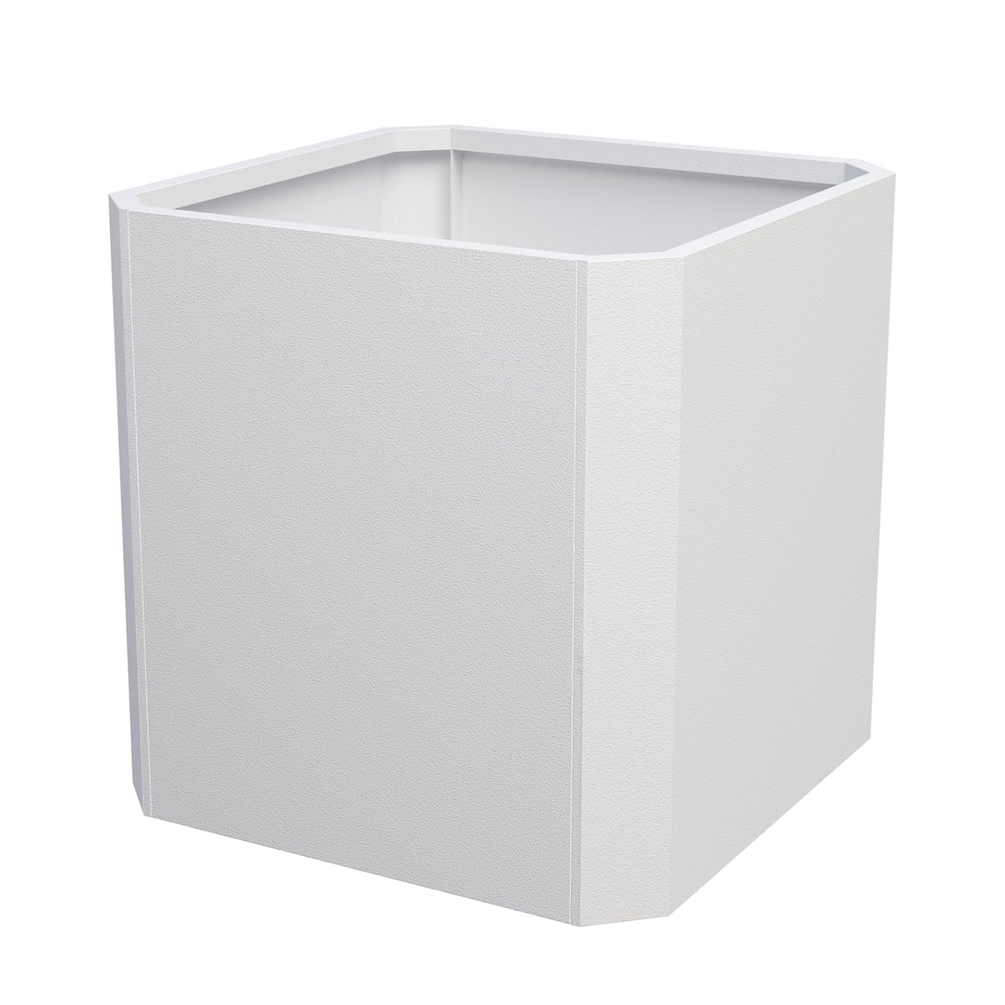 GJWCVL Steel Planter Box-24"x24"x24"-Large Square Planter Box-Outdoor Indoor-White Metal Planter Box Cube Steel Planters Heavy Duty Commercial Residential for Porch Patio Home Garden Hotel