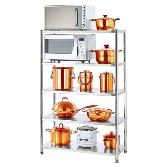 susunnus Stainless Steel Shelves,for Kitchen,Warehouse,35.8 * 15.8-5Tier