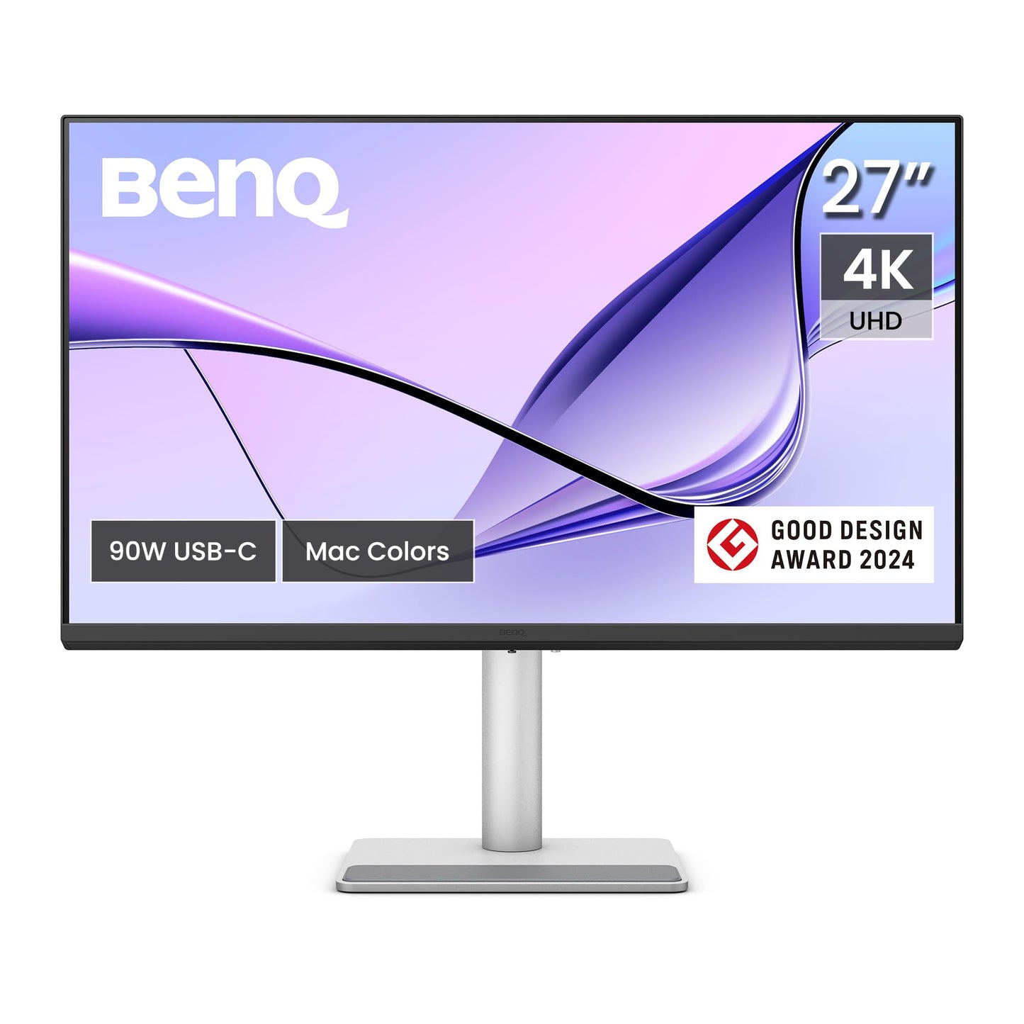 BenQ MA270U 27” 4K 3840x2160 Monitor for MacBook® Pro/Air, Dual USB-C, 90W Power Delivery, Mac Color Match, USB Hub, Brightness & Volume Control on Mac, Height & Tilt Adjustable Stand, P3 Color Gamut