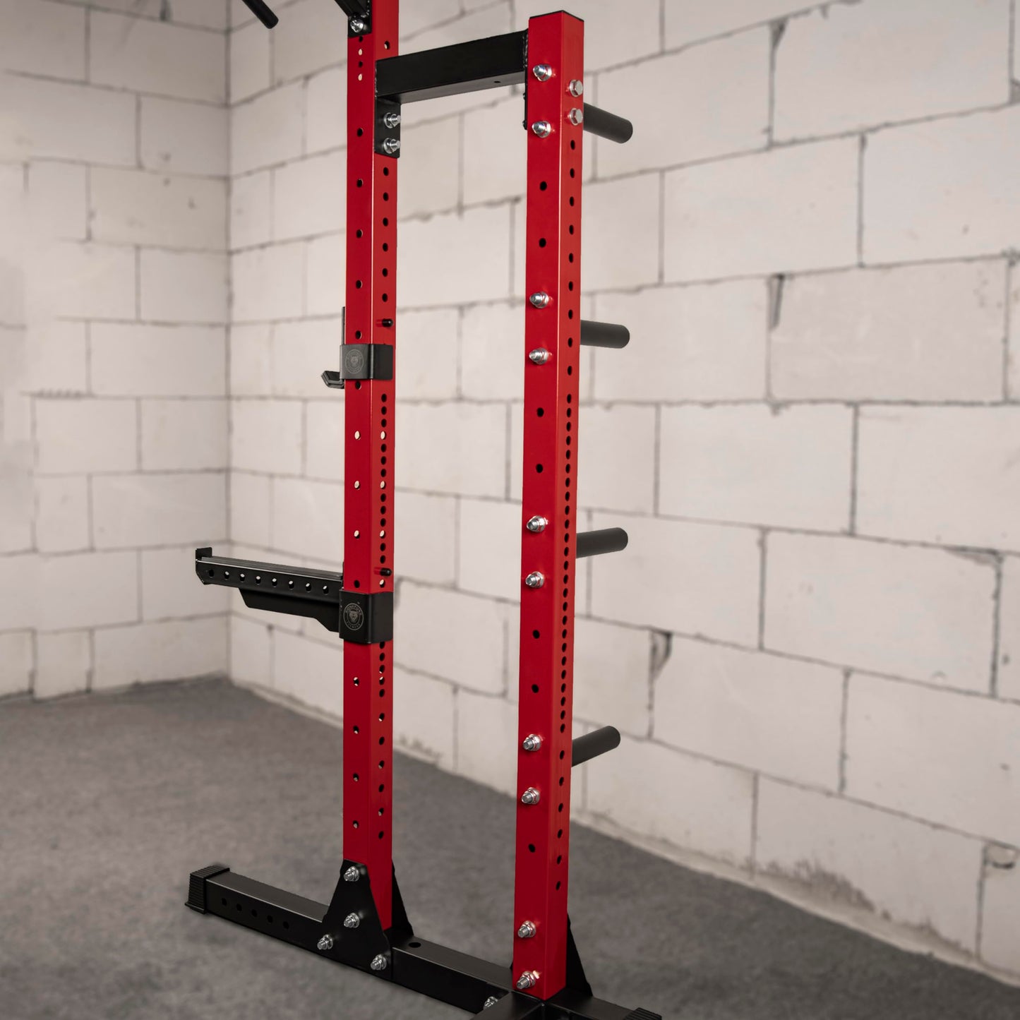 Signature Fitness Fitvids SF-SS1 1 – 000 Pound Capacity 3” x 3” Power Rack Squat Stand – Half Rack Convert Kit – Black