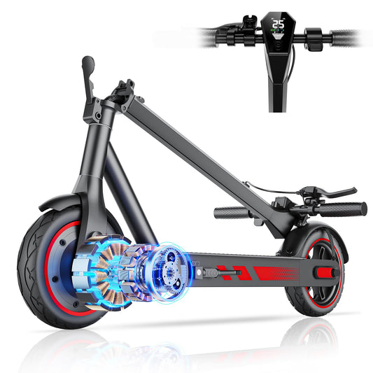 ApexSurge Electric Scooter for Adults, 10" Tires, 500W Powerful Motor and Max 21 Miles Long Range, Top Speed 25Mph, Dual Brake Stystem E Scooter, Lightweight and Foldable, APP Control, Max Load 265Lb