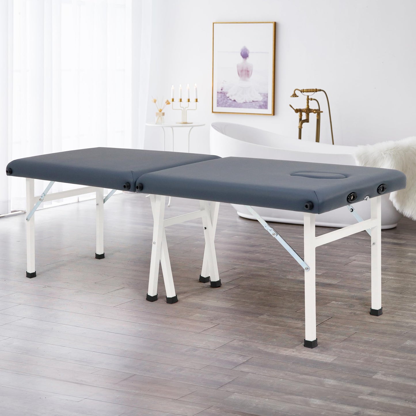 Master Massage 24" Harmon Economic Portable Massage Table, Royal Blue
