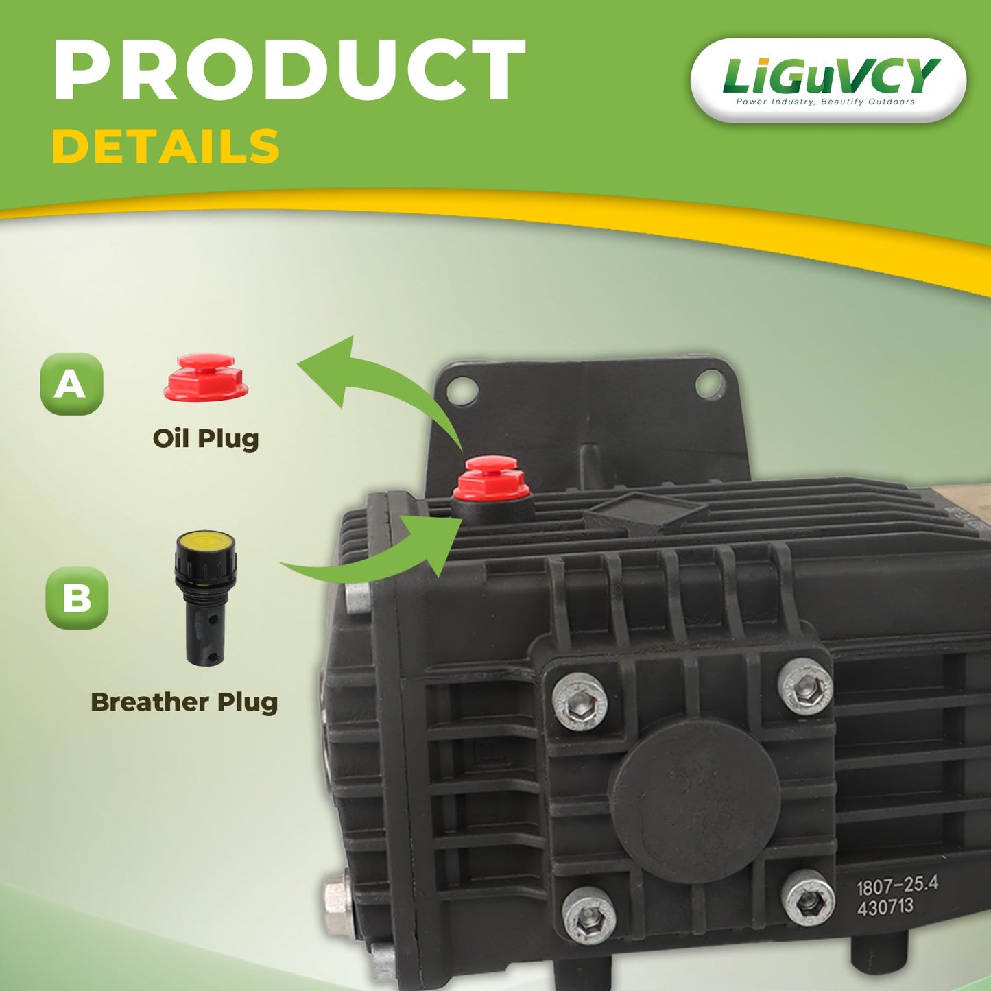 LiGuVCY 4 GPM 4400 PSI Washer Pump 1 Inch Shaft for Cleaning Indoor and Outdoor Walls, Roads, etc