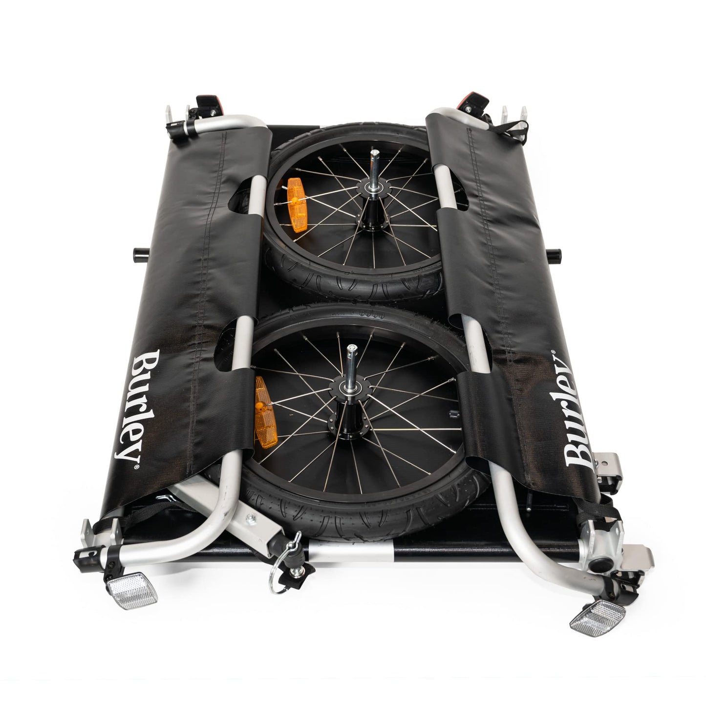 Burley Flatbed | Aluminum Open Cargo Bike Trailer Designed for Larger Loads with 100 lb Capacity & Compact Fold