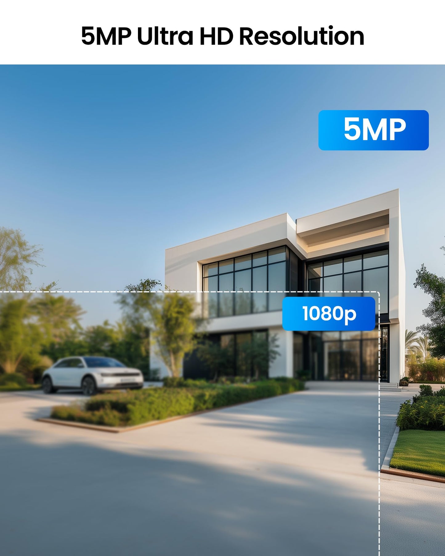 ZOSI 5MP Wired Security Camera System, AI Human Vehicle Detection, Audio Recording, Night Vision, 8pcs 5MP 360° Pan/Tilt Weatherproof Cameras, H.265+ 8CH DVR with 1TB HDD for 24/7 Home Surveillance