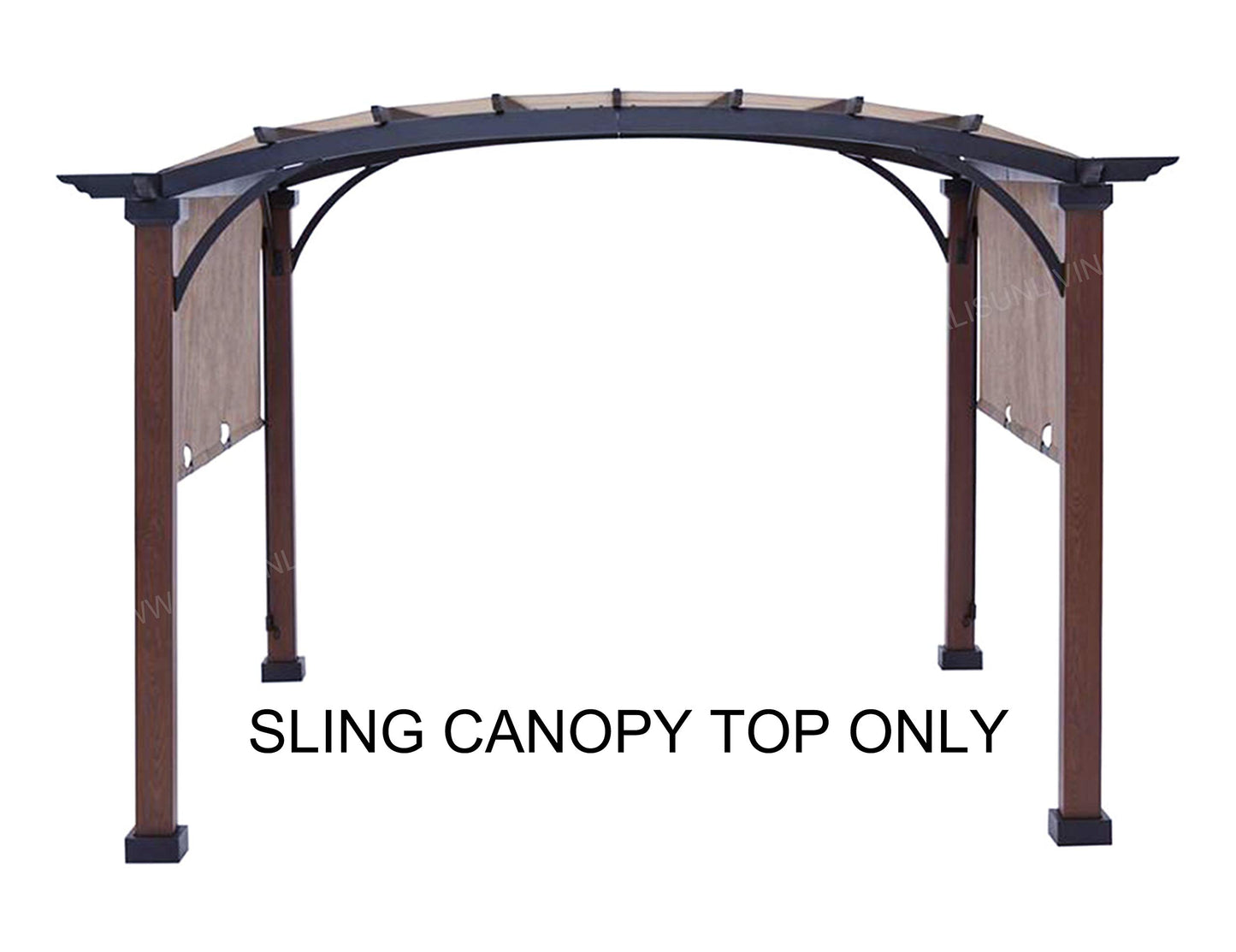 ALISUN Replacement Sling Canopy (with Ties) for the Lowe's Allen + roth 10 ft x 10 ft Tan/Black Material Freestanding Pergola #L-PG152PST-B (Size: 200" (L) x 103" (W))