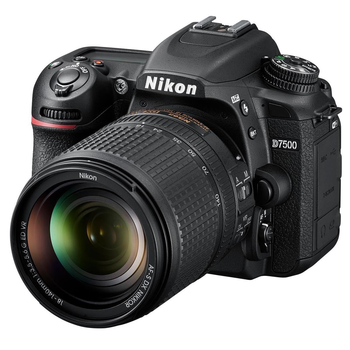 Nikon D7500 20.9MP DSLR Camera with AF-S DX NIKKOR 18-140mm f/3.5-5.6G ED VR Lens, Black