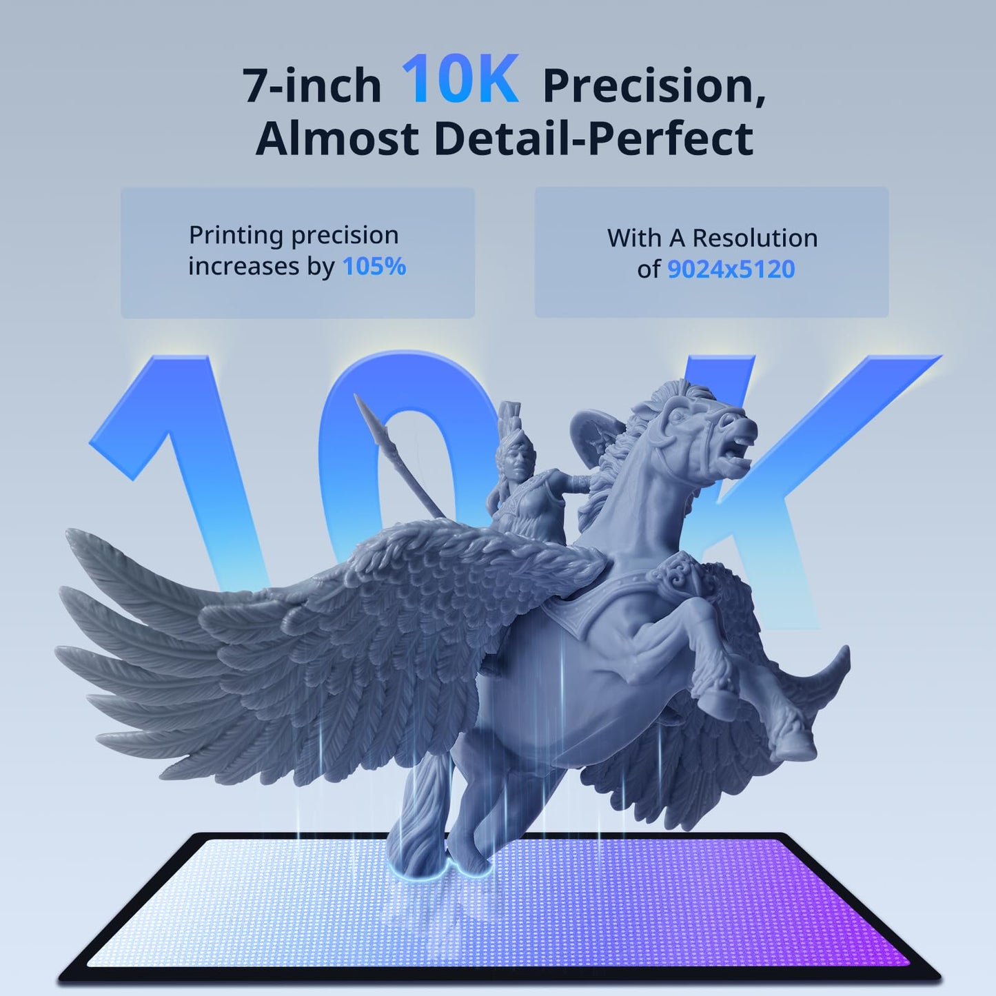 ANYCUBIC Photon Mono 4 Ultra 10K Resin 3D Printer, 7'' HD Mono Screen and COB Light Source, 120mm/h Fast Printing, Intelligent Detection, 6.04''x3.42''x 6.49'' Printing Size