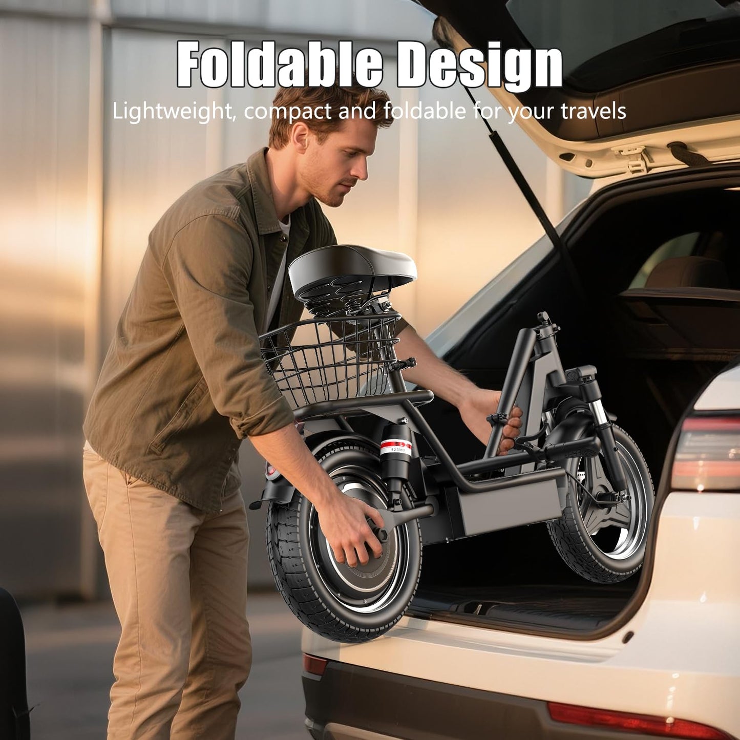 Electric Scooter Adults with Seat, 1000W Peak Motor, 35 Miles Range, 25MPH Top Speed, 14" Foldable E-Scooter with Seat and Basket for Cargo, Dual Suspension for Commuting