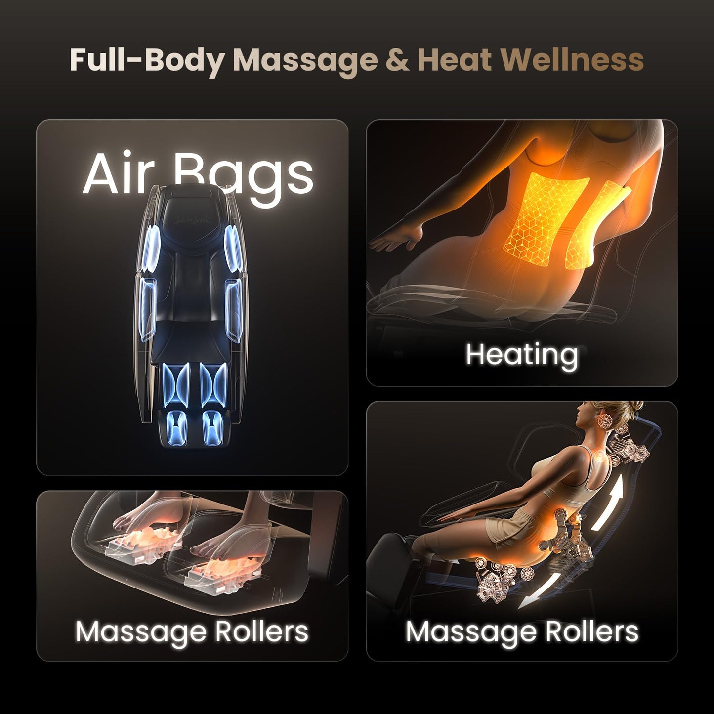 BOB AND BRAD iMaster Pro 4D Full Body Massage Chair Zero Gravity SL-Track