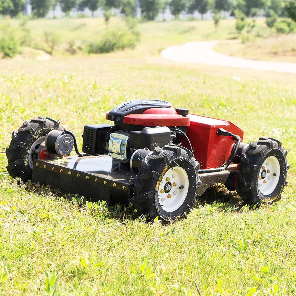 Remote Control Lawn Mower, Hybrid Four-Wheel Drive Flexible Maneuverable