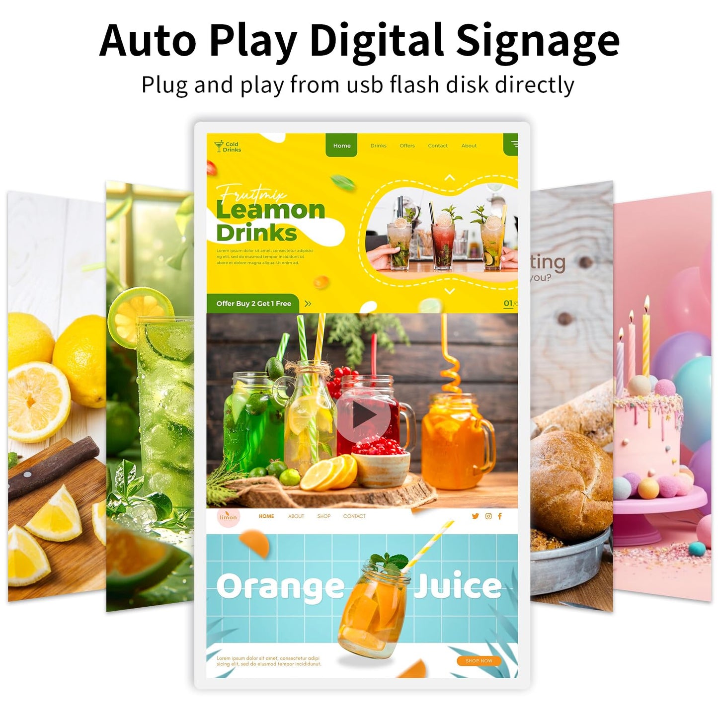 AYSTekMann 15.6" Digital Signage Display 10000 mAh Capacitive Touch Screen Advertising Display with Wireless Screen Mirroring, All in One LCD Screen HDMI-in with Android 11(2+32GB)