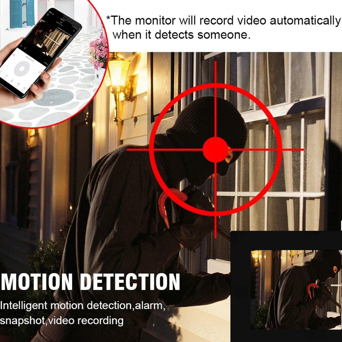 ANJIELO SMART Wireless Video Intercom System Wired 7 Inch Touch Monitor for Home Residencial RFID Card Access 1080P Doorbell Camera Tuya Video Intercoms for Apartment