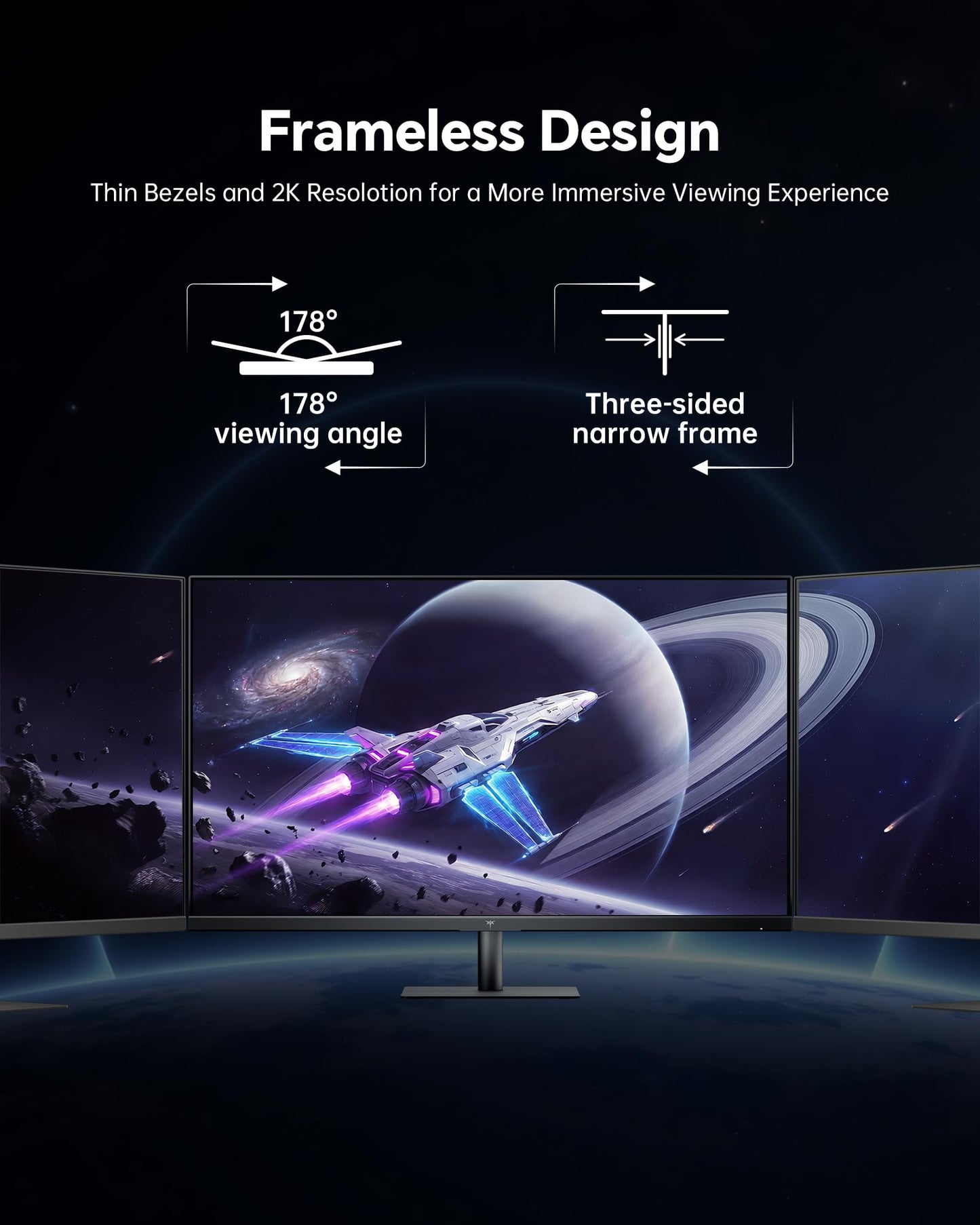 KTC 32 Inch 2K 120Hz Computer Monitor, IPS QHD 2560 x 1440p Monitor with Ultra-Thin Bezels, HDR10, Adaptive Sync, HDMI/Display Ports, Tilt Adjustable, Eyecare, for Office and Casual Gaming, H32T13
