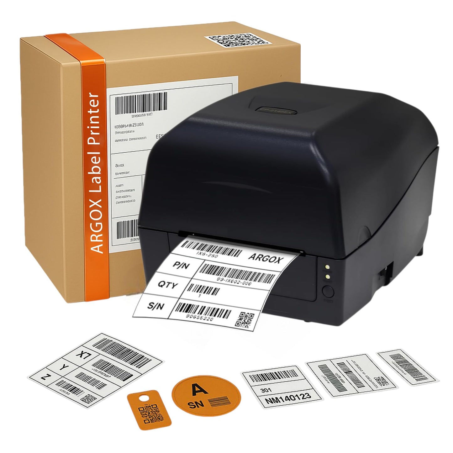 ARGOX CP-2140EX Pro Ethernet Barcode Label Printer, Thermal Transfer 4x6 Shipping & Product Labels, ZPL/EPL/DPL Compatible, 203 DPI Network Printer for Warehouse, Inventory & Logistics