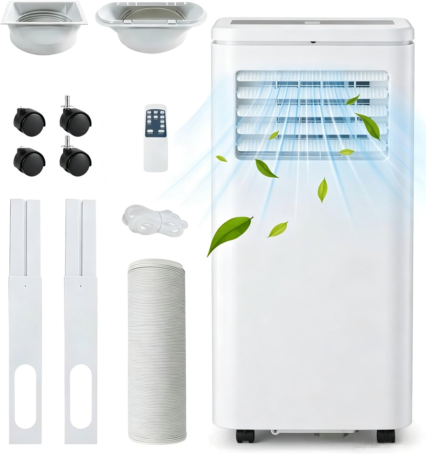 Garvee 10000BTU Portable Air Conditioner 3 in 1, Quiet AC Unit with Fan & Dehumidifier Up to 450 sq.ft, 24H Timer&LED Display, Remote, Window Kit, for Bedroom/Office/Dorms/Apartment
