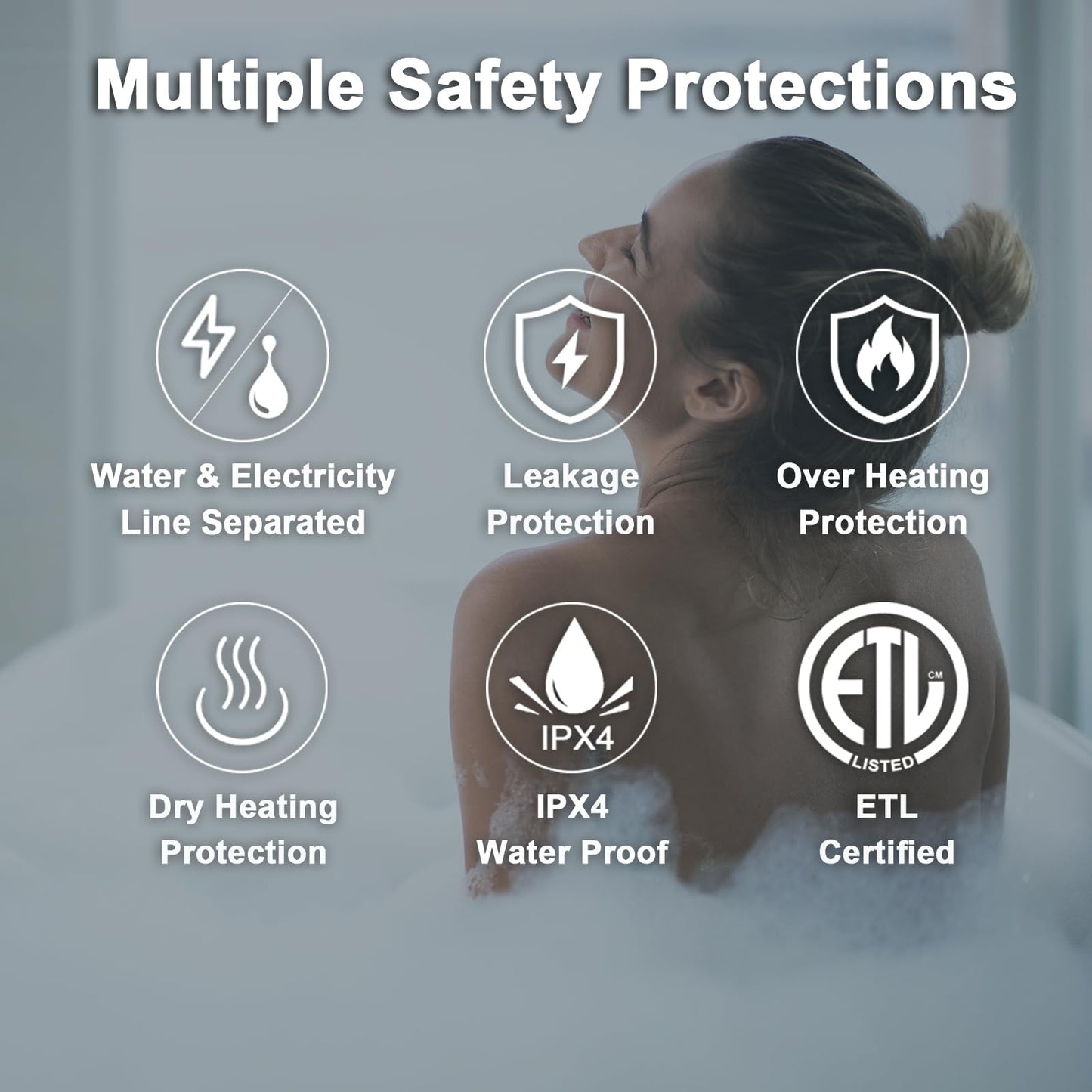 18kW Tankless Water Heater Electric, GREATBEAR on Demand Hot Water Heater Electric 240Volts, Instant Water Heaters Point of Use, Self Modulating and ETL Certified ECO180G Gray