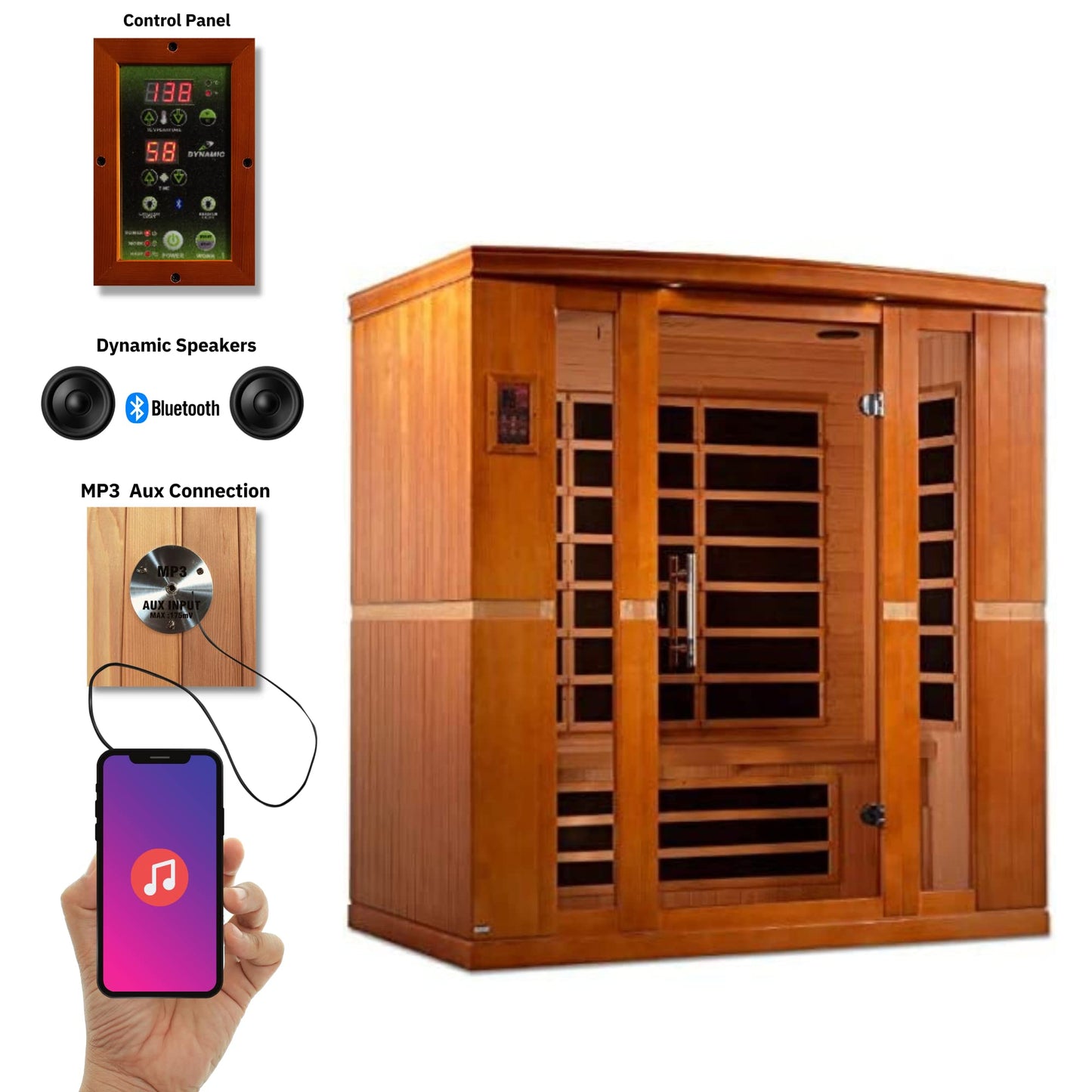 Maxxus Sauna Bergamo 4-Person Low EMF FAR Infrared Sauna