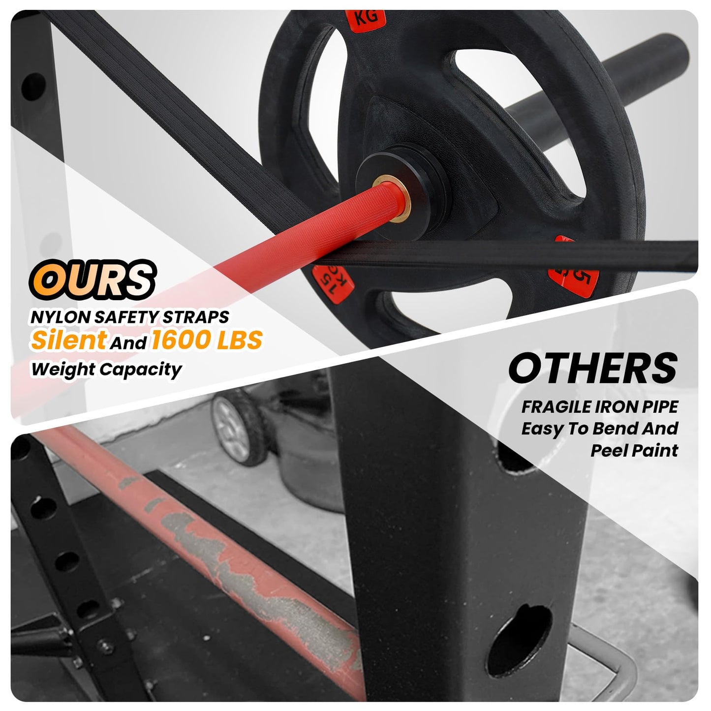 Power Cage with LAT Pulldown Machine - Squat Rack for Home Gym, Multi-Functional Weight Cage with Cable Pulley System, Dip Bars & Landmine Attachment