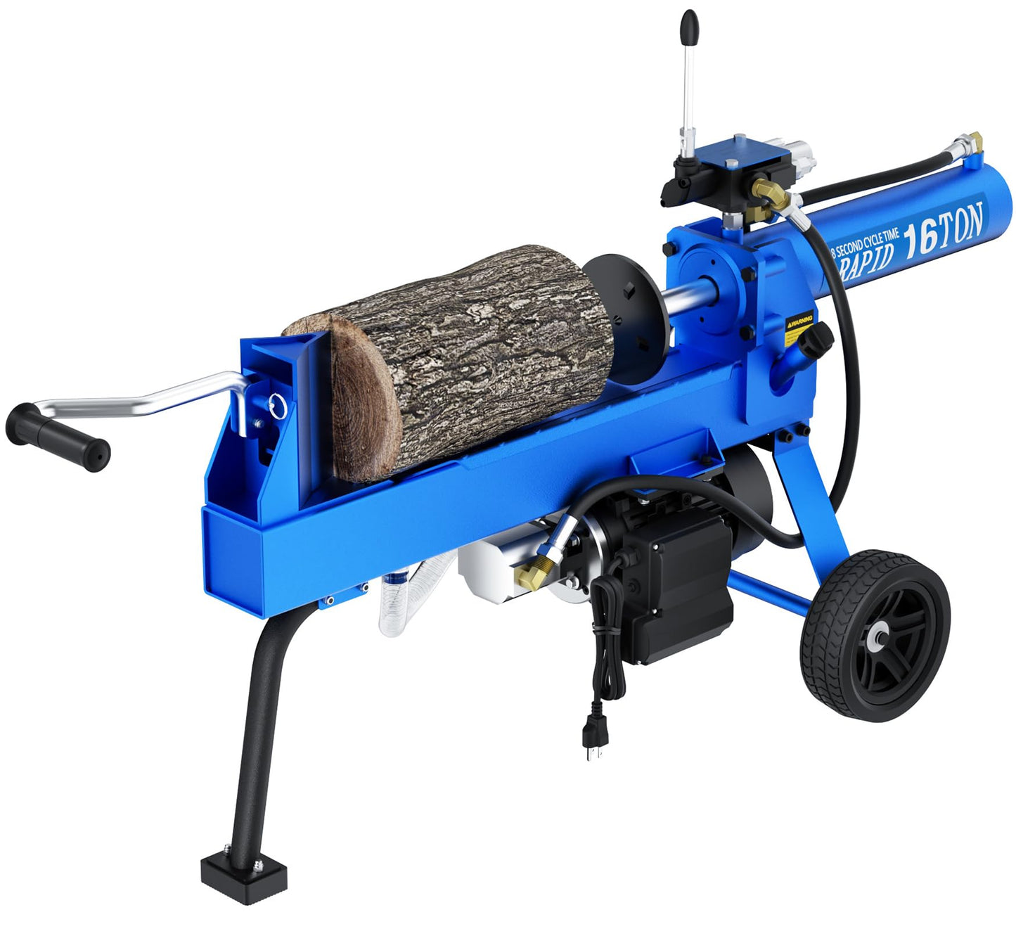 gasxcel 16-Ton Electric Log Splitters for Firewood 21" x 16", Low Noise 17.5Amp Wooden Firewood Splitter W/1600W Brushless Induction Motorm Hydraulic Pump, Electric Wood Splitter for Forestry