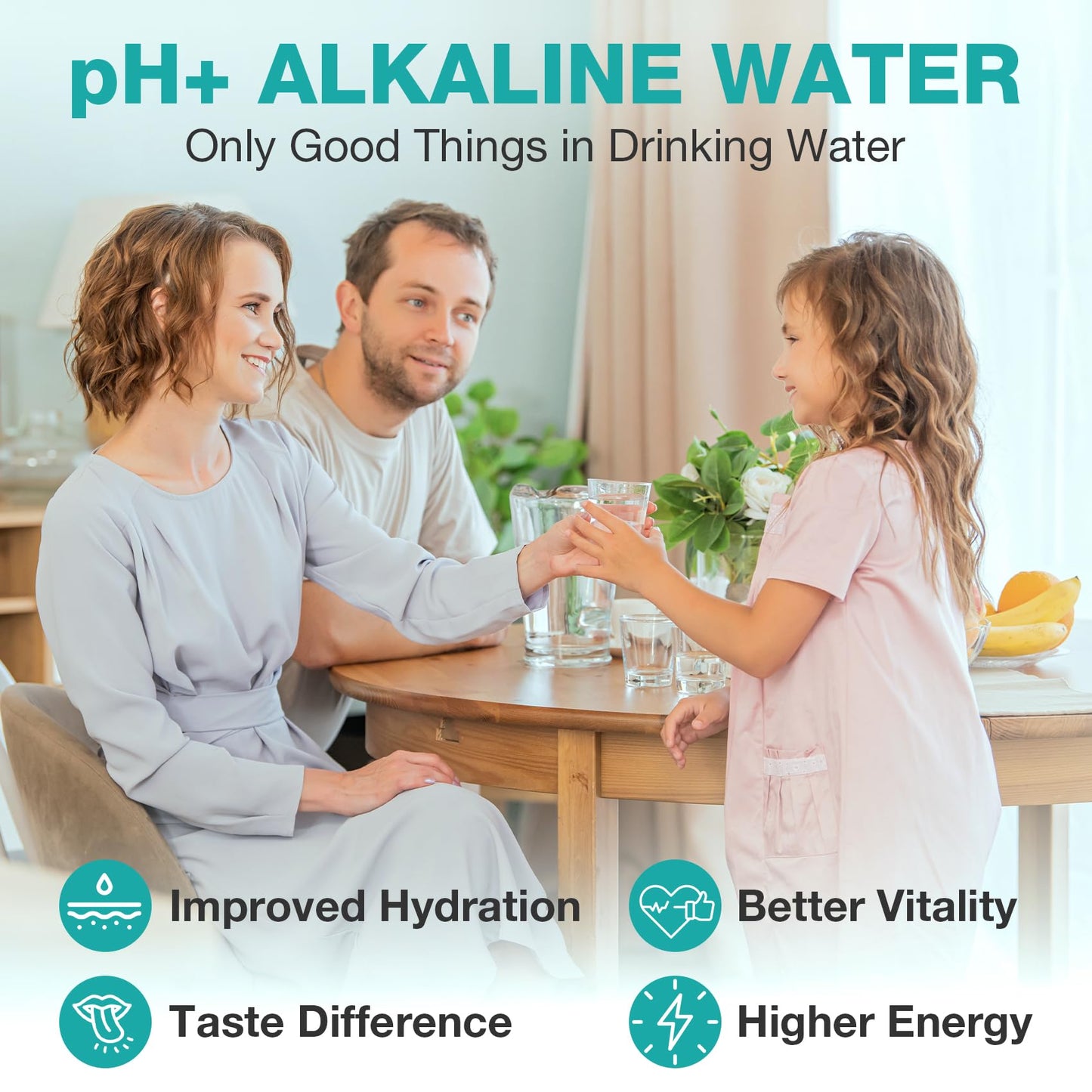 SimPure T1-400ALK Alkaline UV Reverse Osmosis System, NSF/ANSI 58 Certified, Tankless RO Water Filter System 400 GPD, pH+ Remineralization Water Filtration Under Sink, BPA Free, Built-in Pump