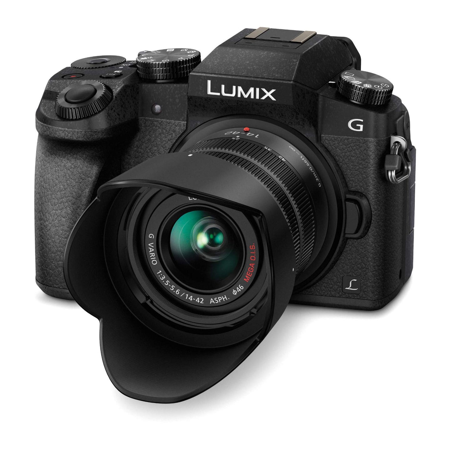 Panasonic LUMIX G7 4K Digital Camera, with 14-42mm Mega O.I.S. Lens, 16 Megapixel Mirrorless Camera, 3-Inch LCD, DMC-G7KK (Black)