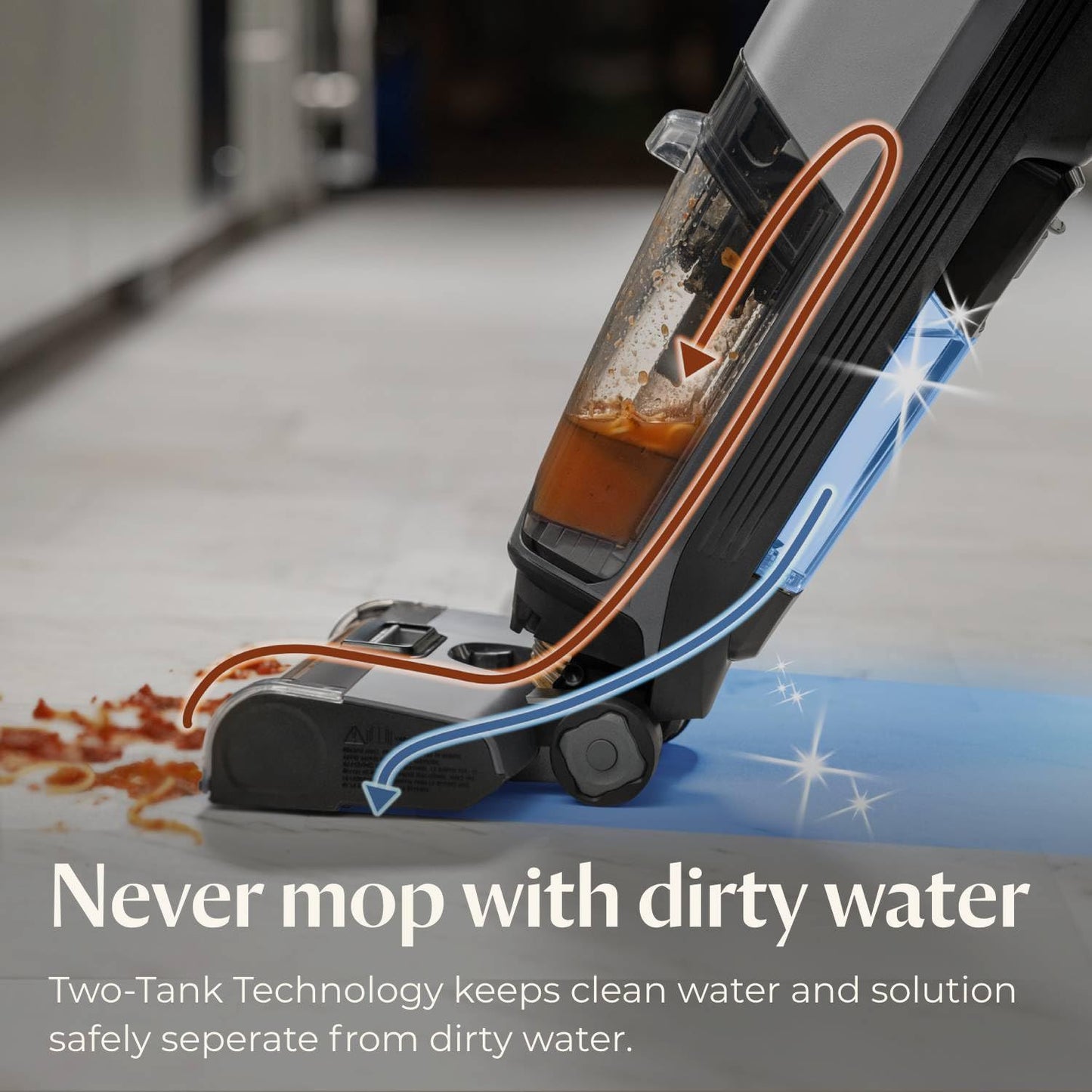 Bissell CrossWave OmniForce Cordless Wet Dry Vacuum Mop, Multi-Surface Floor Cleaner with Tangle-Free Brush Roll & Dedicated Dry Vacuum Mode for Hard Floors & Area Rugs, 3882