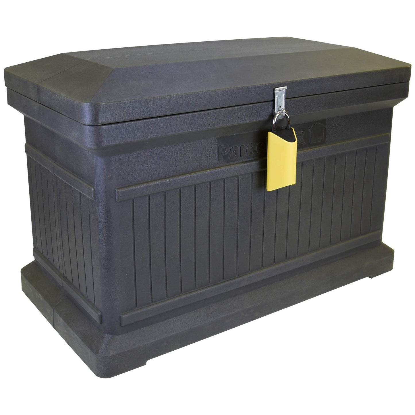 RTS Home Accents Parcelwirx Premium Horizontal Storage Cabinet/Lockable Package Delivery Box with Hinged Lid and Smart Lock, Graphite