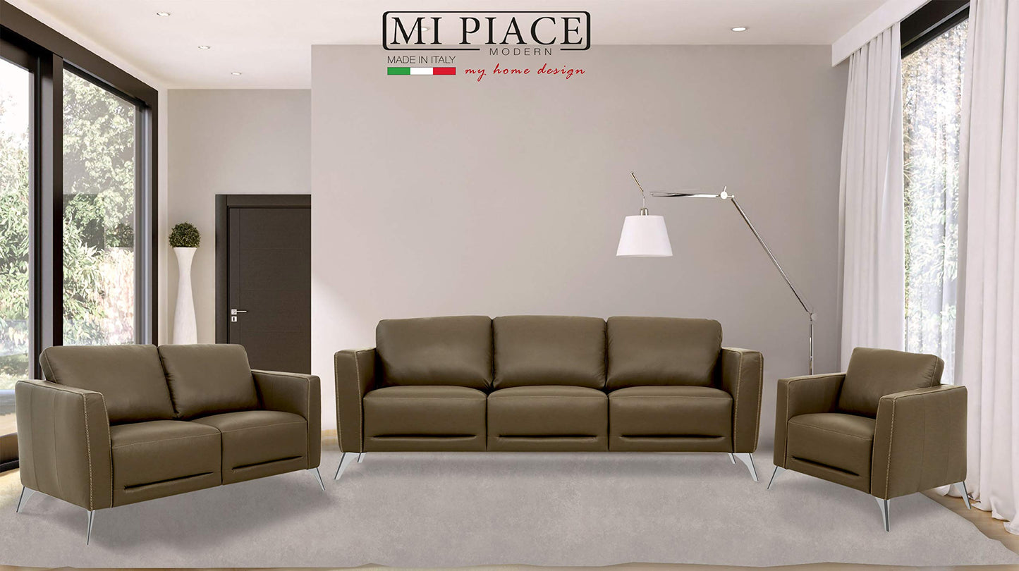 Acme Malaga Leather Loveseat in Espresso