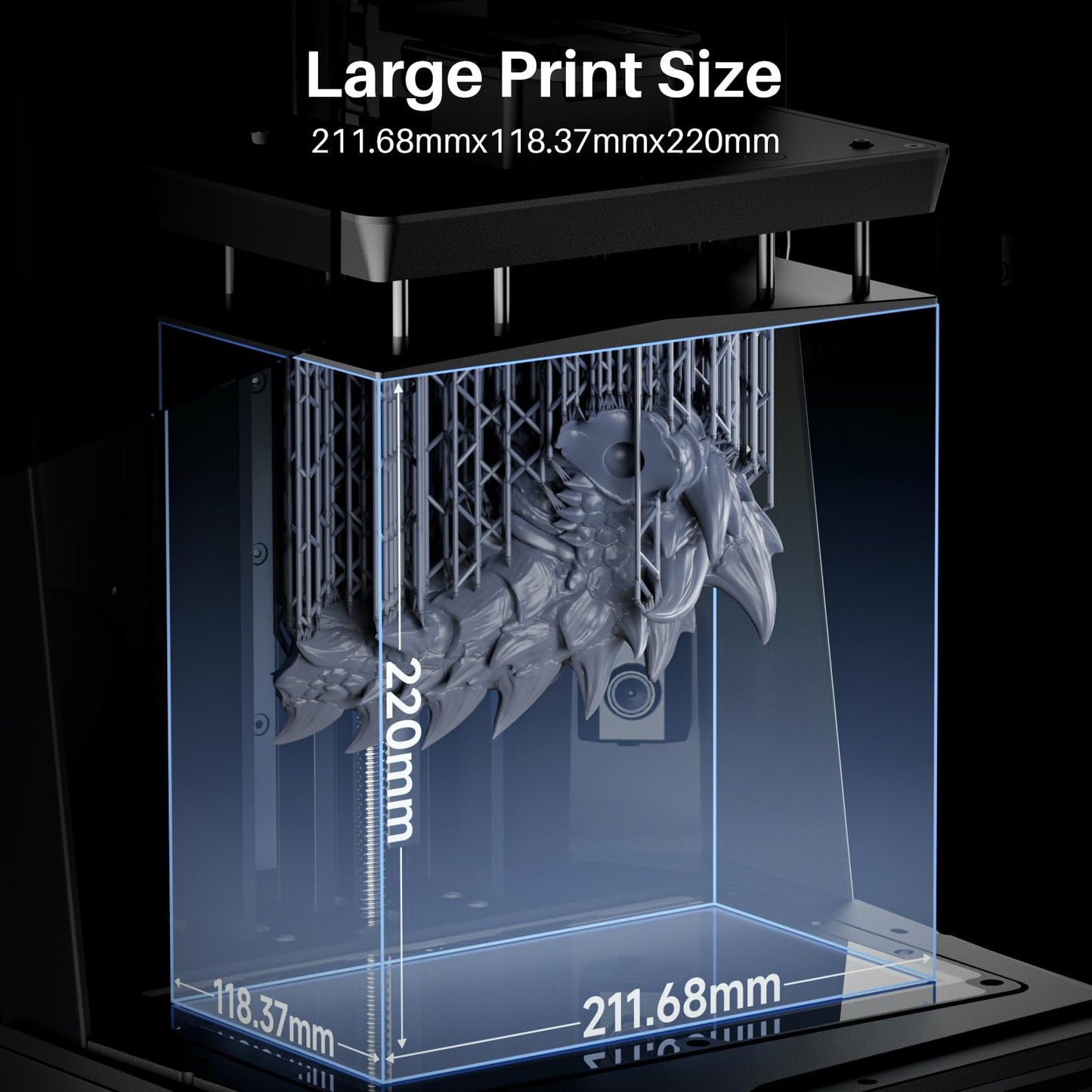 ELEGOO 16K Saturn 4 Ultra Resin 3D Printer, Fast Printing up to 150mm/h, 10inch 16K Ultra High Resolution, Automatic Leveling, Smart Mechanical Sensor, AI Camera, Large Printing Size 8.33"×4.66"×8.66"