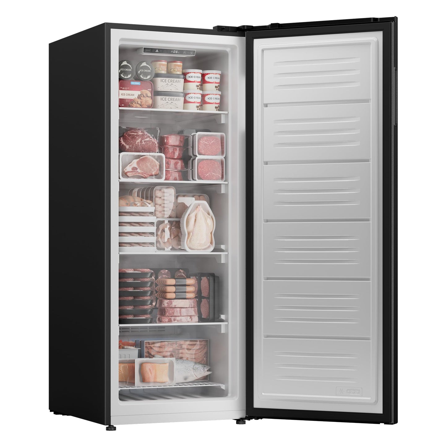 11.5 Cu. Ft Upright Freezer, Commercial Certified Convertible 4-in-1 Refrigerator/Freezer with Frost-Free, Garage Ready Digital Control, Freestanding Stand Up Freezer for Home, Kitchen, Basement