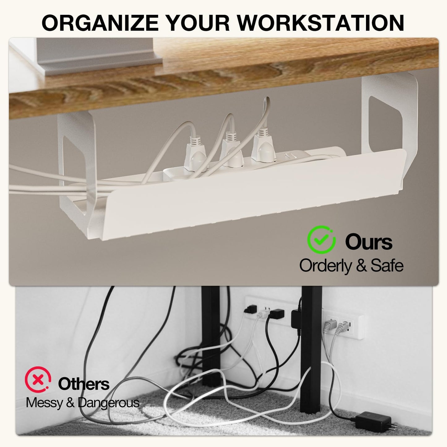 Muvai 59 Inch L Shaped Standing Desk Adjustable Height with Cable Management Tray,Gaming Electric Corner Standing Desk, Sit Stand Computer Table with Reversiable Splice Board,Light Rustic Brown