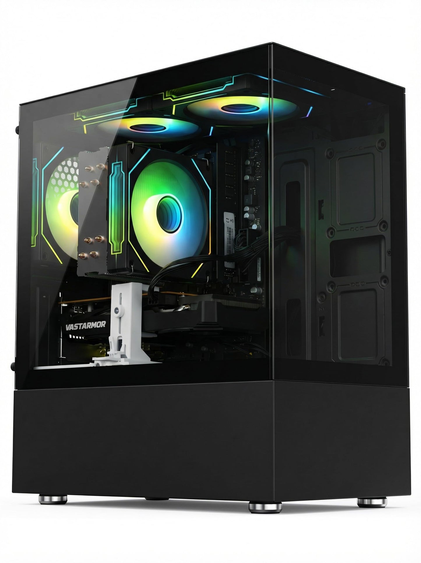 suevery 16GB RAM Core i7 3.6GHz 4-Core Processor NVMe 256GB Prebuilt Tower Desktop Computer Business Home or Office PC Black with WiFi HDMI (Black, Core I7-16G-256G)