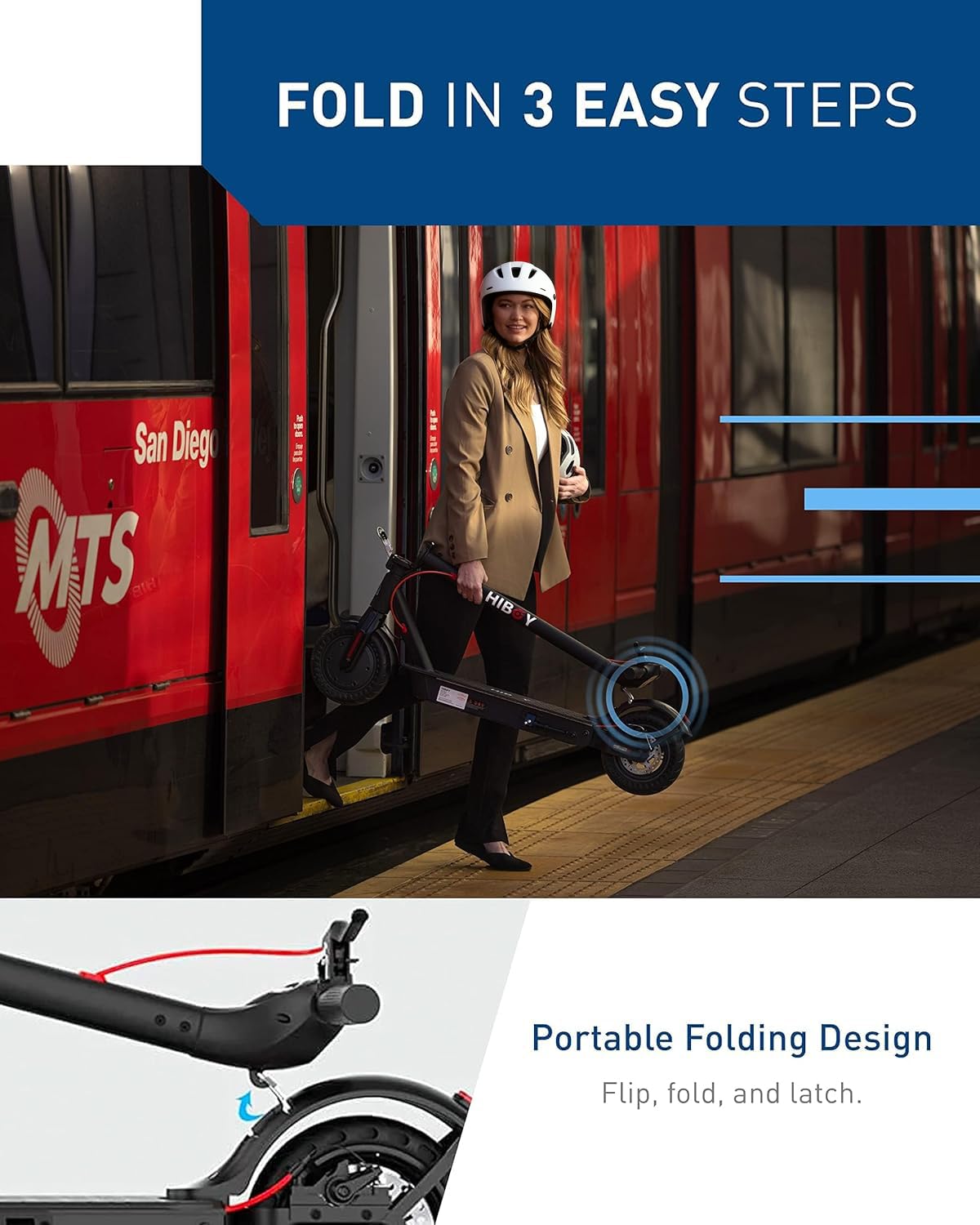 Hiboy Electric Scooter, 500W Motor (Max 750W), 10" Honeycomb Tires, 25 Miles Long Range 19 MPH Foldable Commuti Electric Scooter Adults with Hiboy APP
