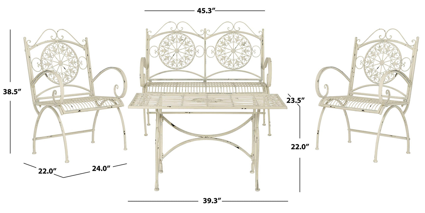 Safavieh 4 Piece Outdoor Collection Sophie Patio Set