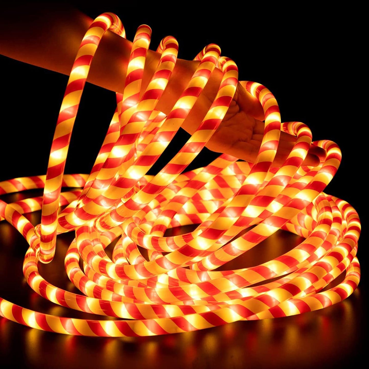 Vigdur LED Rope Lights - 18FT Waterproof Decorative Christmas Lights - 216 LEDs - Red - Model 46286