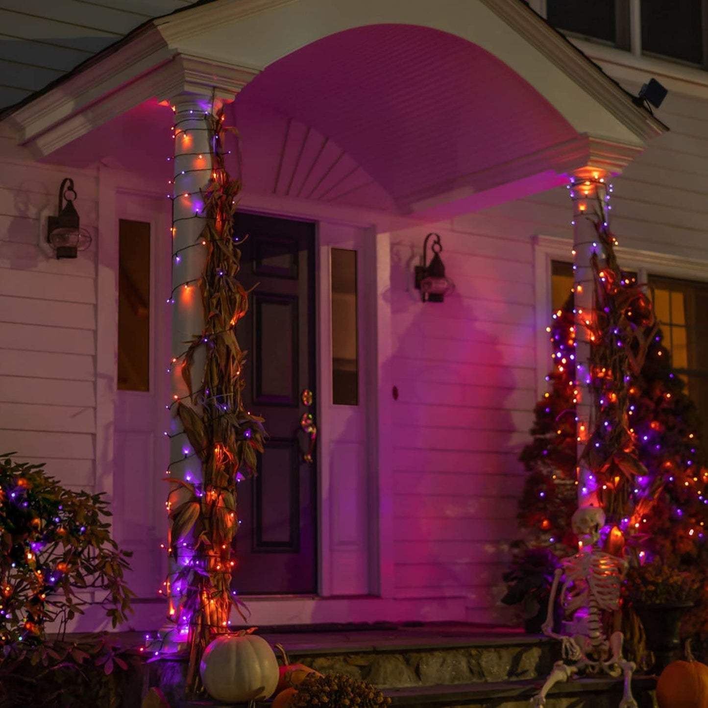 Dazzle Bright Halloween 300 LED String Lights, 100FT, 8 Lighting Modes, Orange, Model HB-300COI