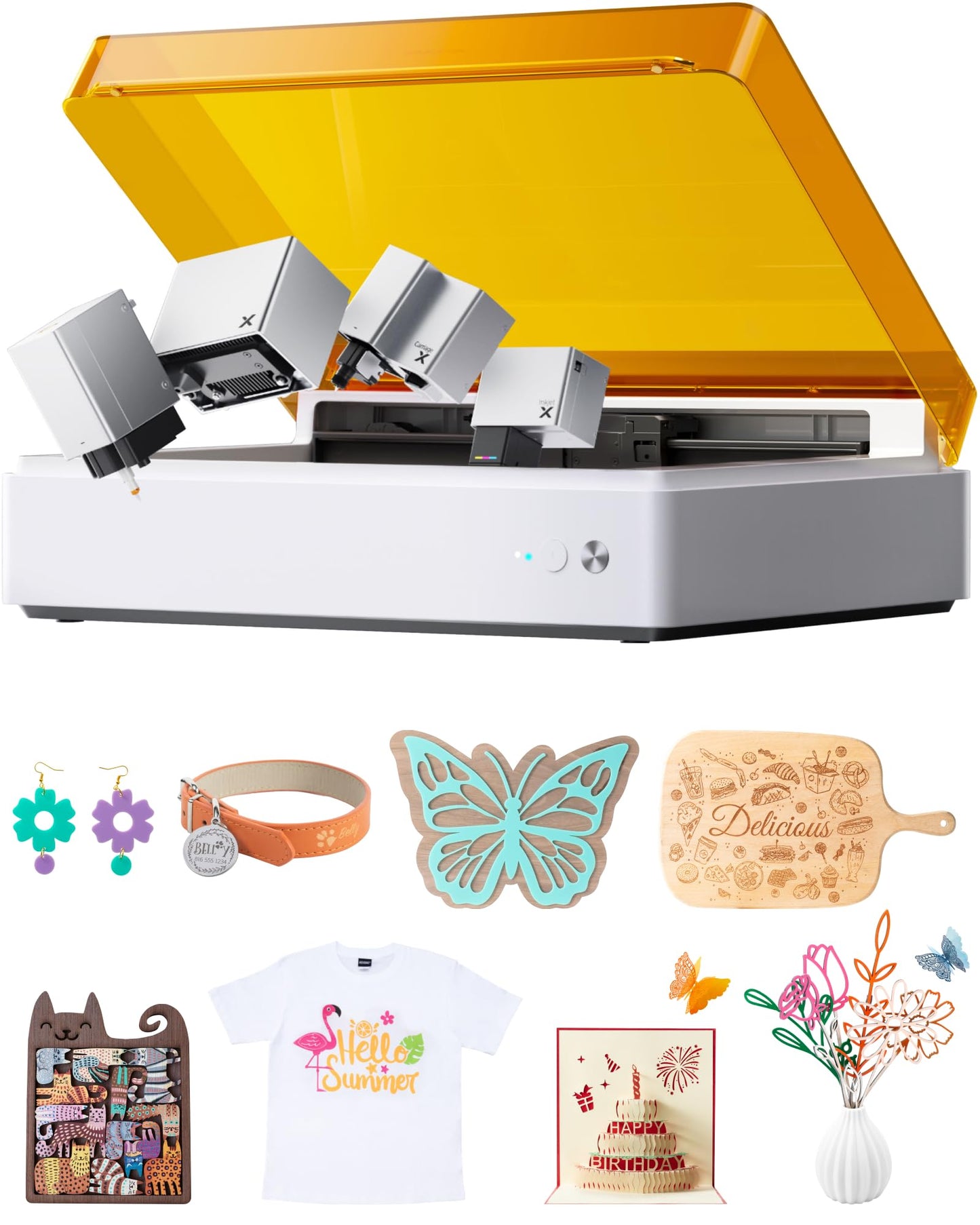 xTool M1 Ultra Laser Cutter and Engraver Machine, 4-in-1 Craft Machine with 10W Laser Engraver, Inkjet Printing, Blade Cutting, Pen Drawing, Easy to Use on 1000+ Materials - Advanced Bundle