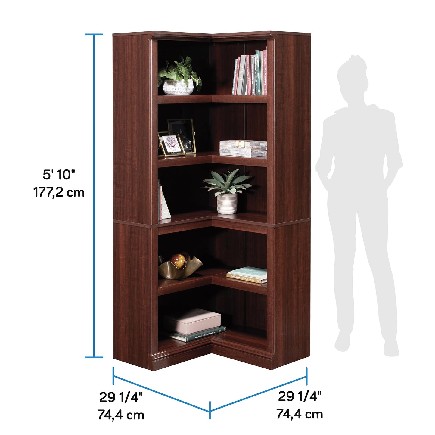 Sauder Miscellaneous Storage Bookcase, Select Cherry Finish