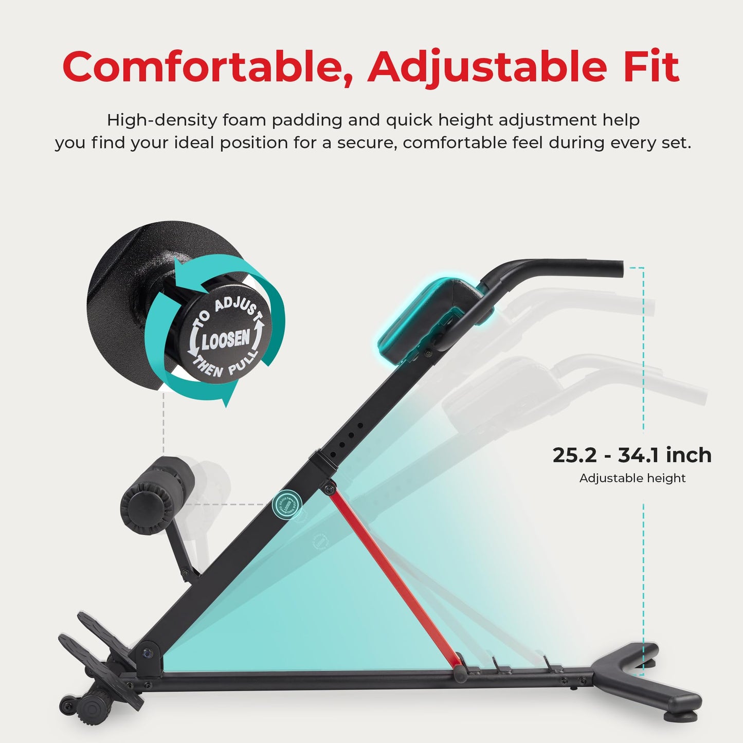 Sunny Health & Fitness Hyperextension Roman Chair with Dip Station - SF-BH620062, Black