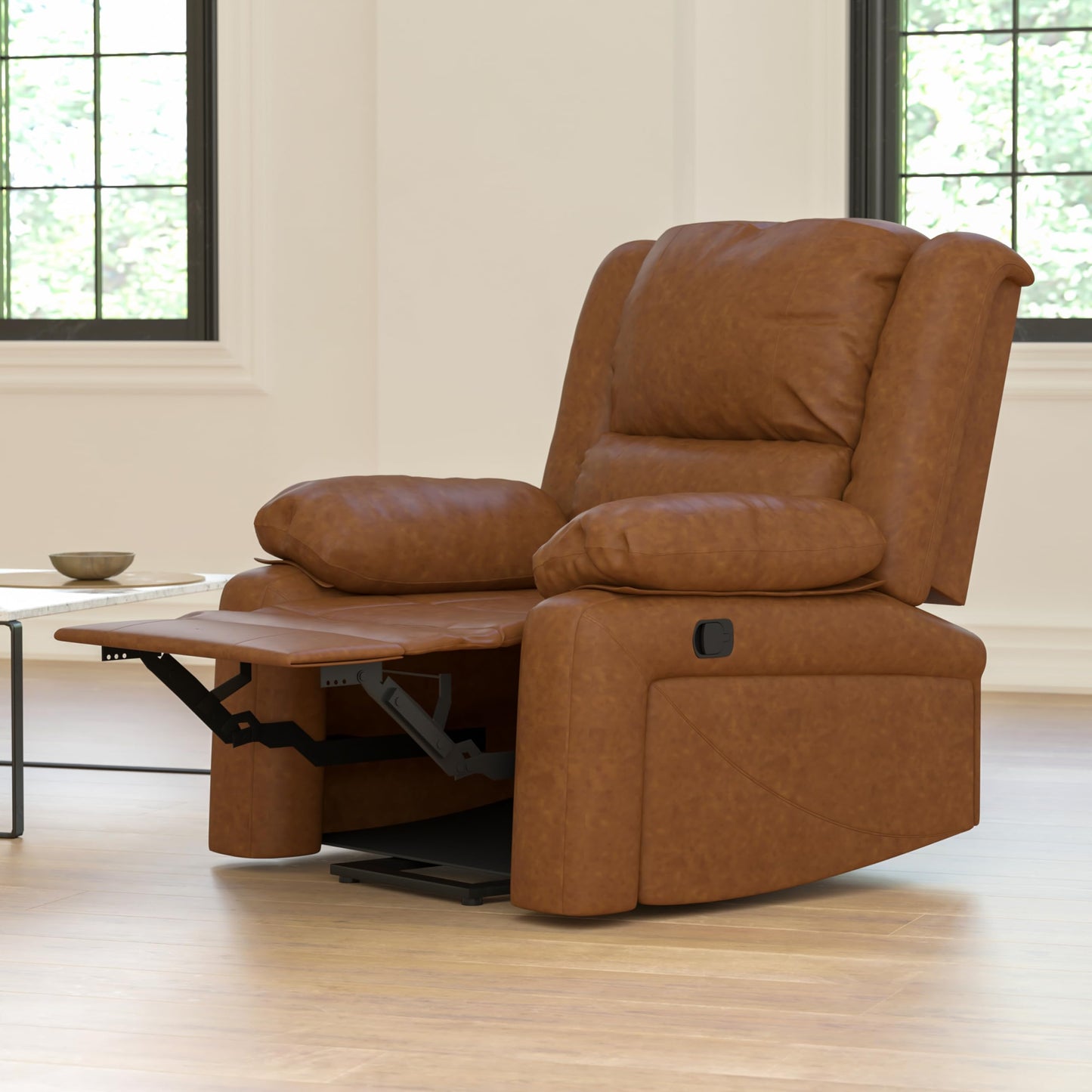 Flash Furniture Harmony Series Cognac LeatherSoft Recliner