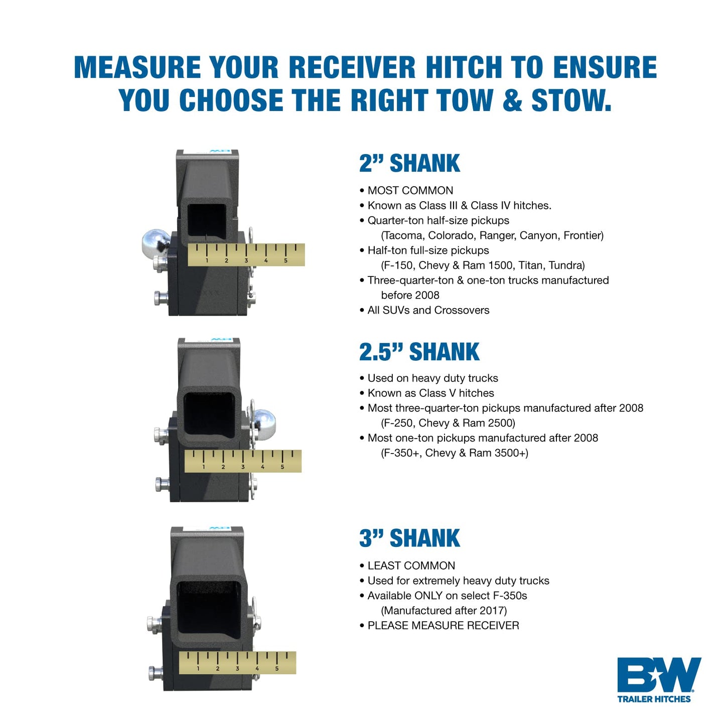 B&W Trailer Hitches B&W MultiPro Tow & Stow - Fits 2.5" Receiver, Tri-Ball (1-7/8" x 2" x 2-5/16") 18,000 GTW - TS20067BMP