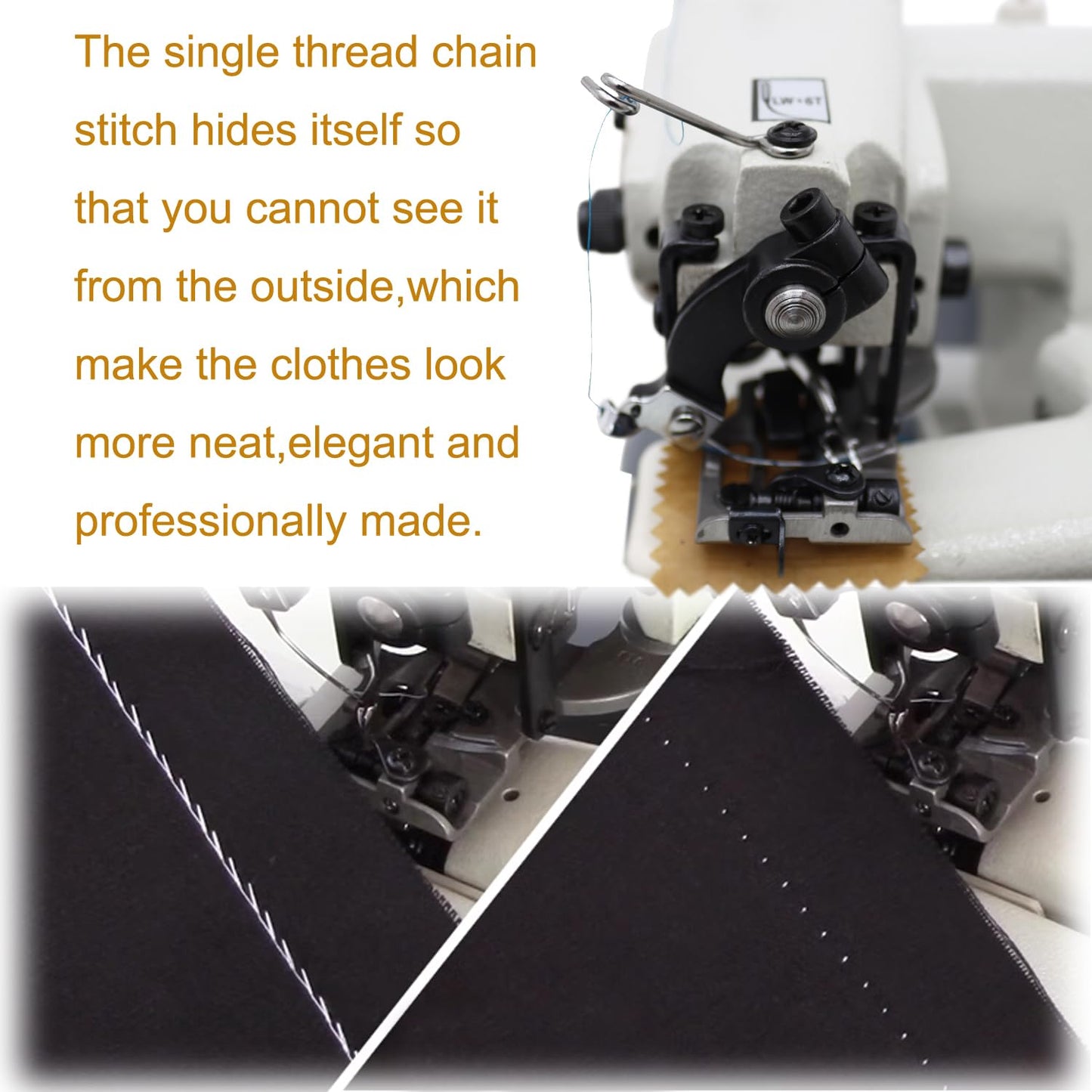 PreAsion 110V Portable Blindstitch Sewing Machine - 1200 SPM High - Speed, Create Invisible Seams & Blind Hem Chain Stitches Effortlessly, Perfect for Professional & Home Use
